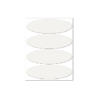 Photo B reflective eco oval kit 4 autocollants reflechissants 8 5 x 2 7 cm blanc