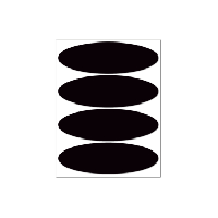 Photo B reflective eco oval kit 4 autocollants reflechissants 8 5 x 2 7 cm noir