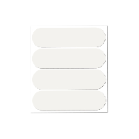Photo B reflective eco standard kit 4 autocollants reflechissants 8 5 x 2 7 cm blanc