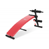 Photo Banc a de musculation abdominaux pliable reglable en hauteur a 5 positions 60 72 cm rouge pour sit up ab appareil de fitness gym sport entrainement