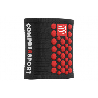 Photo Bandeaux poignet compressport sweatbands 3d dots paire noir rouge