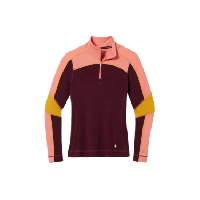 Photo Baselayer smartwool classic thermal colorblock 1 4 rouge femme