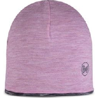 Photo Bonnet enfant buff merino reversible rose gris