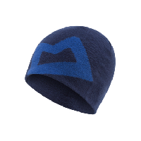 Photo Bonnet mountain equipment branded knitted bleu