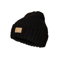 Photo Bonnet tricote cotele ivanhoe en laine ipsum noir taille unique noir