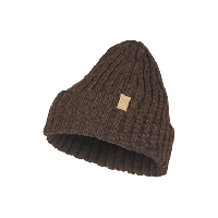 Photo Bonnet tricote cotele ivanhoe en laine nls bonnet cotele grain de cafe taille unique marron