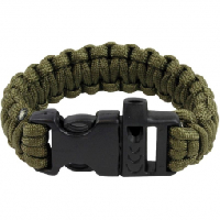 Photo Bracelet paracorde et sifflet highlander paracord qr buckle vert