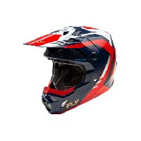 Photo Casque integral fly racing fly formula cp krypton rouge blanc navy