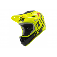 Photo Casque integral kenny down hill graphic jaune fluo argent