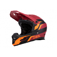 Photo Casque integral o neal stage fury rouge orange