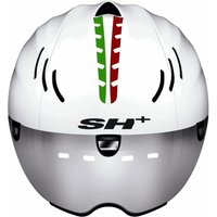 Photo Casque sh+ triaghon blanc / drapeau 53/56 xs / s