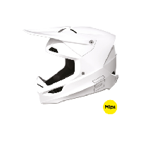 Photo Casque shot race solid white gloss