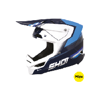 Photo Casque shot race tracer blue glossy