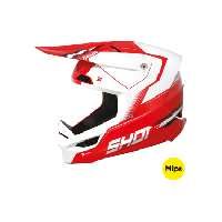 Photo Casque shot race tracer red glossy