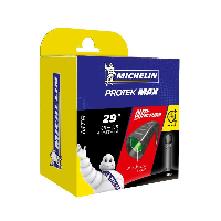 Photo Chambre à air valve Schrader avec liquide anti-crevaison Michelin protek Max 29 x 1.85