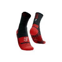 Photo Chaussettes compressport pro marathon socks noir rouge