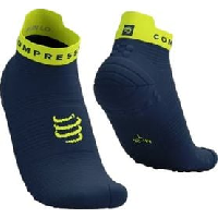 Photo Chaussettes compressport pro racing socks v4 0 run low bleu vert