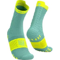 Photo Chaussettes compressport pro racing socks v4 0 trail bleu jaune