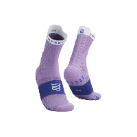 Photo Chaussettes compressport pro racing socks v4 0 trail mauve bleu