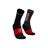 Photo Chaussettes compressport ultra trail socks v2 0 hight noir rouge
