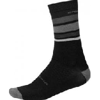 Photo Chaussettes endura baabaa merino stripe noir mat