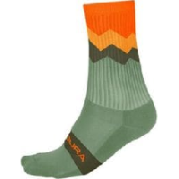 Photo Chaussettes endura jagged vert orange