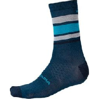 Photo Chaussettes hiver endura baabaa stripe merinos myrtille bleu