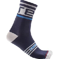 Photo Chaussettes unisexe castelli prologo 15 bleu blanc