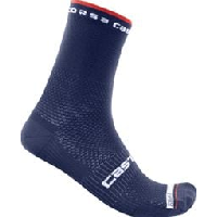 Photo Chaussettes unisexe castelli rosso corsa pro 15 bleu blanc