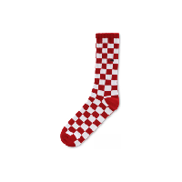 Photo Chaussettes vans checkerboard crew ii rouge blanc