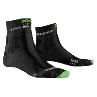Photo Chaussettes x socks trail run energy 4 0 homme noir vert fluo