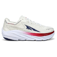 Photo Chaussures de running femme altra via olympus blanc bleu rouge