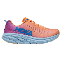 Photo Chaussures de running femme hoka rincon 3 wide corail bleu rose