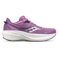 Photo Chaussures de running femme saucony triumph 21 violet argent