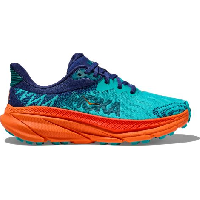 Photo Chaussures de trail running femme hoka challenger 7 bleu orange