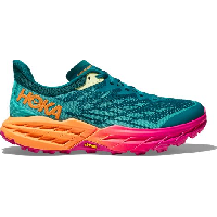 Photo Chaussures de trail running femme hoka speedgoat 5 bleu orange rose