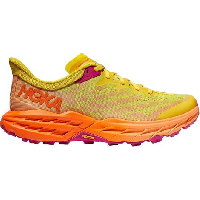 Photo Chaussures de trail running femme hoka speedgoat 5 jaune orange