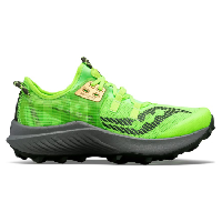 Photo Chaussures de trail running femme saucony endorphin rift vert gris