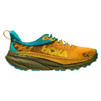Photo Chaussures de trail running hoka challenger 7 gtx jaune khaki bleu