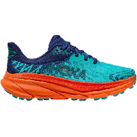 Photo Chaussures de trail running hoka challenger 7 wide bleu orange