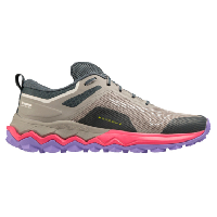 Photo Chaussures de trail running mizuno femme wave ibuki 4 gris rose violet