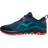 Photo Chaussures de trail running mizuno wave mujin 8 bleu rouge