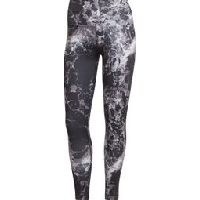 Photo Collant 3 4 adidas running yoga essentials print noir gris femme