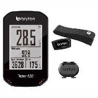 Photo Compteur vélo GPS Bryton Rider 420 T avec cadence et ceinture HRM noir