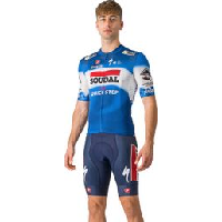 Photo Cuissard court a bretelles castelli competizione soudal quick step 2024 bleu