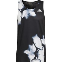 Photo Debardeur adidas running run fast print noir blanc homme