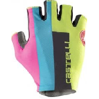 Photo Gants castelli competizione 2 jaune noir bleu rose