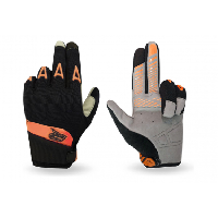 Photo Gants longs racer gloves gants rock d3o noir orange