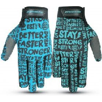 Photo Gants stay strong sketch adulte noir turquoise t m