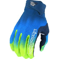 Photo Gants troy lee designs air jet fuel navy bleu jaune